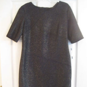 AGB BLACK AND GOLD SHORT SLEEVE SOCIAL DRESS